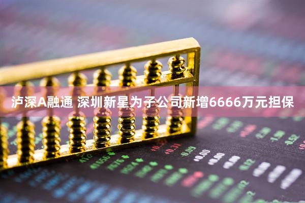 泸深A融通 深圳新星为子公司新增6666万元担保