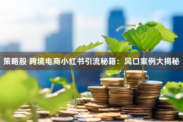策略股 跨境电商小红书引流秘籍：风口案例大揭秘