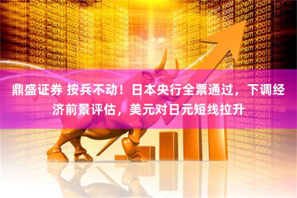 鼎盛证券 按兵不动！日本央行全票通过，下调经济前景评估，美元对日元短线拉升