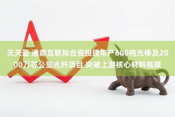 天天盈 通鼎互联拟合资投建年产600吨光棒及2000万芯公里光纤项目 突破上游核心材料瓶颈